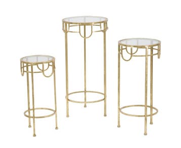 TV-HOUDER GOUD SET VAN 3 STUKS CM Ø 33X70-28X60-23X50 -, Ophalen of Verzenden, Nieuw
