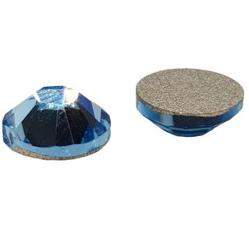 4 x licht blauwe swarovski flatback 7 mm (Strass steentjes), Ophalen of Verzenden, Nieuw, Overige typen