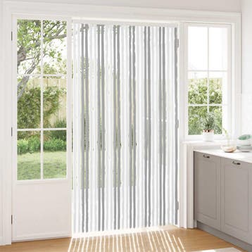 vidaXL Insecten Gordijn Chenille Lichtgrijs en wit. 118 x, Verzenden, Nieuw