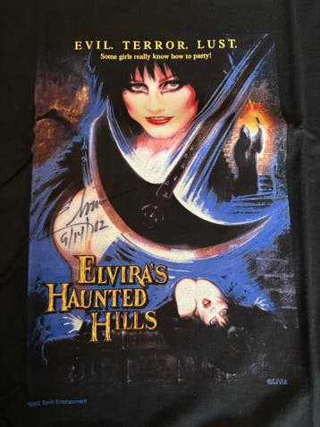 Elvira t-shirt horror - Gesigneerd!, Ophalen of Verzenden, Nieuw, Kleding