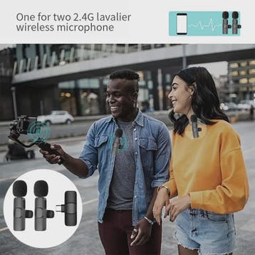 Draadloze Lavalier Microfoon Set (2.4G) voor iPhone & Androi, Verzenden, Nieuw
