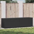 vidaXL Tuinbox 200x50x60 cm poly rattan zwart, Tuin en Terras, Verzenden, Nieuw