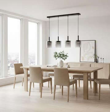 Moderne Glazen Highlight Salerno LED Hanglamp - Zwart, Ophalen of Verzenden, Zo goed als nieuw, Glas, 75 cm of meer
