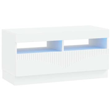vidaXL LED tv-meubel Wit Bewerkt hout, Minder dan 50 cm, Verzenden, Nieuw, Minder dan 100 cm