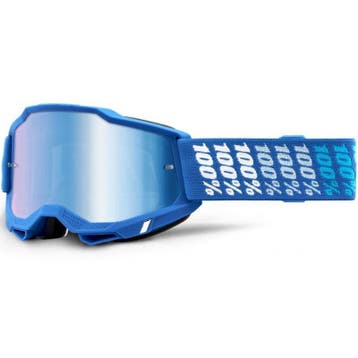 Crossbril 100% Accuri 2 - Blauw met Spiegellens, Verzenden, Nieuw met kaartje, Motorcrosskleding, 100%