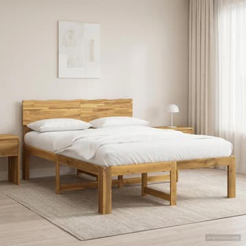 vidaXL Tweepersoonsbed met hoofdeinde ROSTOCK Wit 120 x 200, Huis en Inrichting, Verzenden, Wit, Nieuw, Twijfelaar