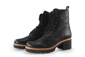 Panama Jack Veterboots in maat 40 Zwart, Verzenden, Zwart, Overige typen, Zo goed als nieuw