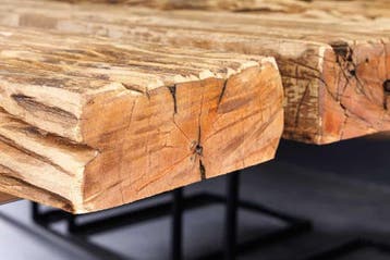 Design glazen eettafel BARRACUDA 220 cm natuurlijk massief, Huis en Inrichting, Ophalen of Verzenden, Nieuw