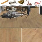 Laminaat + ondervloer + plinten + leggen = v.a.  24,90 p/m, Verzenden, Nieuw, Crème, Laminaat