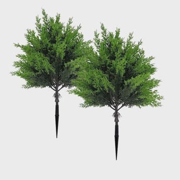 Set van 2 Kunstkerstbomen Bolvormig - Hoge Kwaliteit Kunstgr, Verzenden, Nieuw