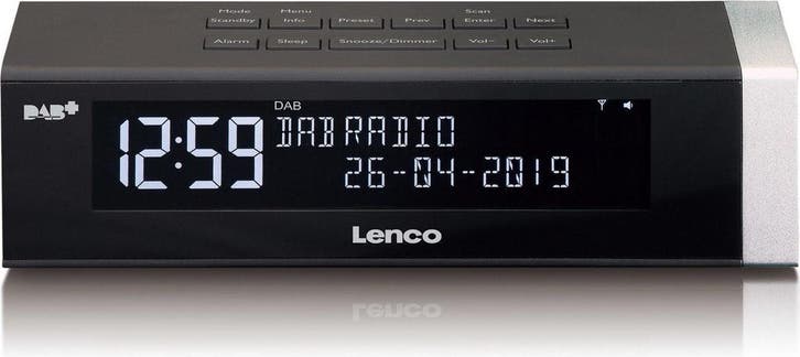 Wekkerradio met DAB - Digitale wekker - Alarmklok - Zwart -, Huis en Inrichting, Woonaccessoires | Klokken, Zo goed als nieuw