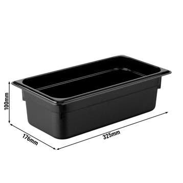 GGM Gastro | (12 stuks) Polycarbonaat GN-bak GN 1/3 - zwart, Verzenden
