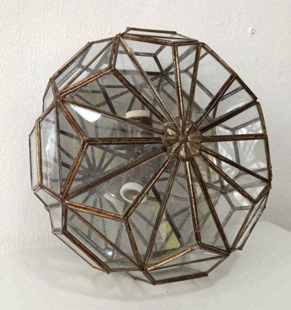 Wandlamp - Messing - Plafondlamp in Granadische stijl, Antiek en Kunst, Curiosa en Brocante