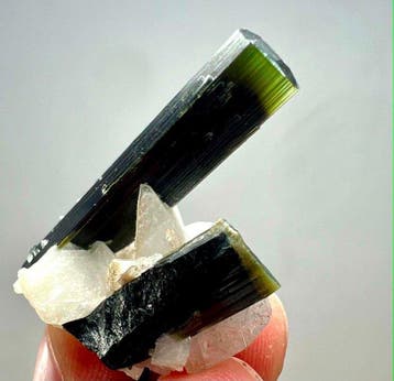 Tourmaline) Kristallen op matrix - Hoogte: 41 mm - Breedte:
