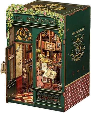 CuteBee Book Nook Owl Bookstore – Houten 3D Puzzel DIY Bo., Hobby en Vrije tijd, Modelbouw | Figuren en Diorama's, Verzenden, Nieuw