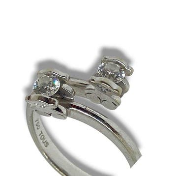 Tous - Ring - sweet diamonds - 18 karaat Witgoud - 0.20ct., Nieuw