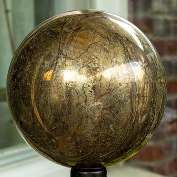pyriet Fine Large Pyrite Quality Sphere - Hoogte: 10.8 cm -