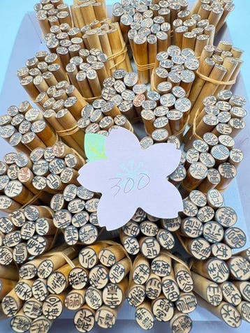 Japan Wood 300 antieke houten Hanko-stempels, unieke Japanse