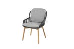 4 Seasons Outdoor Lugano tuinstoel teak - antraciet, Tuin en Terras, Ophalen of Verzenden, Nieuw