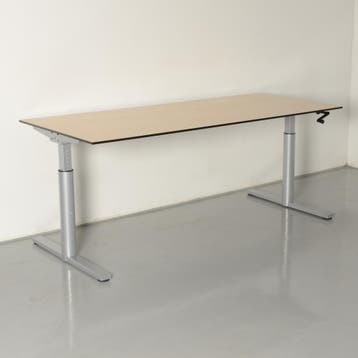 Gispen TM bureau, ahorn blad, 180 x 80 cm, hoogte, Ophalen of Verzenden, Nieuw