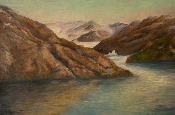 Jules Jacques Veyrassat (1828-1893) - Paesaggio montano con, Antiek en Kunst, Kunst | Schilderijen | Klassiek