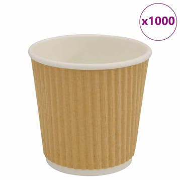 vidaXL Papieren koffiekopjes 1000 st 4oz 100 ml bruin, Huis en Inrichting, Keuken | Servies, Verzenden, Nieuw