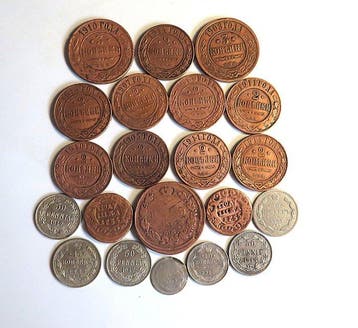 Rusland, Finland. Set of 20+ coins, incl. silver, various