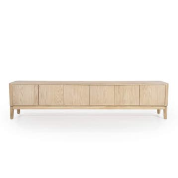 TV-Meubel Harvey 6-deurs - Naturel - 96127 - tv-meubels, Nieuw, Overige materialen
