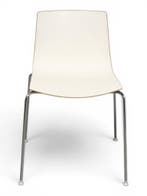 Arper Catifa 46 vergaderstoel, wit/taupe, Huis en Inrichting, Stoelen, Ophalen of Verzenden, Gebruikt, Wit