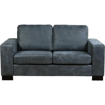 Leren bank Enjoy - 2 zits - Kenia Denim (blauw) - Poten, Huis en Inrichting, 150 tot 200 cm, Nieuw, Ophalen of Verzenden, Rechte bank