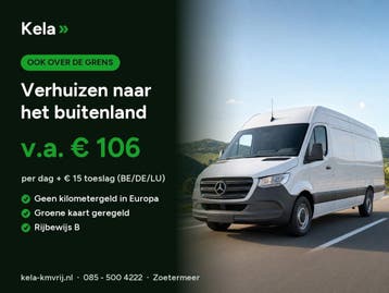 Verhuisbus naar het buitenland · KM-VRIJ · v.a. € 106, Verhuiswagen of Bestelauto