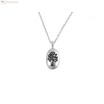 zilveren levensboom ketting, Verzenden, Nieuw, Zilver