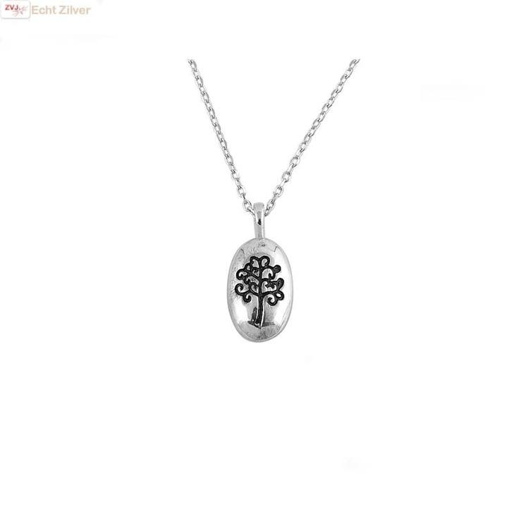 zilveren levensboom ketting, Sieraden, Tassen en Uiterlijk, Kettingen, Nieuw, Verzenden