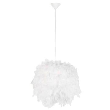 Landelijke hanglamp wit met veren - Feather, Huis en Inrichting, Lampen | Hanglampen, Verzenden, Nieuw, Stof, Landelijk