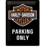 Harley-davidson reclamebord parking only, Verzenden, Nieuw