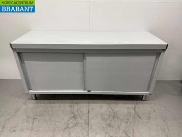 Stainless steel Vogue Work Cabinet 2 Sliding Doors 180 x 60, Ophalen of Verzenden