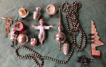 Kerstdecoratie - Glas, Porselein - Kindje Jezus en antieke, Nieuw