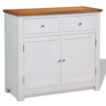 vidaXL Dressoir 90x33,5x83 cm massief eikenhout, Verzenden, Nieuw, 50 tot 100 cm, 25 tot 50 cm