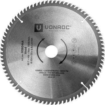 2dekans | VONROC Zaagblad – Ø254MM – 80 tanden – voor hout –, Ophalen of Verzenden, Zo goed als nieuw, VONROC