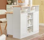 Keukeneiland met Schuifdeuren en Uitklapbaar Werkblad, Huis en Inrichting, Verzenden, Nieuw