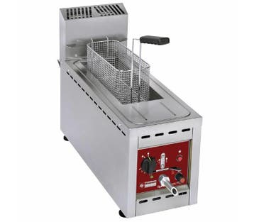 Gas Friteuse | 8 Liter | RVS | 25x70x(h)50 cm HorecaTraders, Verzenden, Nieuw in verpakking