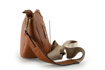 Laurent David Handtas Cognac, Sieraden, Tassen en Uiterlijk, Verzenden, Zo goed als nieuw