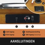 Platenspeler - Bluetooth - Met speakers - Bruin - Lenco - LS, Verzenden, Zo goed als nieuw
