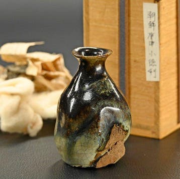 Zeer fijne Karatsu-vaas (sakéfles) - Karatsu-yaki - Keramiek, Antiek en Kunst