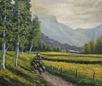Josep Maria Padrosa (1945) - NO RESERVE - El paso del rebaño, Antiek en Kunst, Kunst | Schilderijen | Klassiek