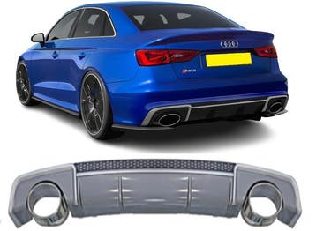 Diffuser RS3-look | geschikt voor Audi | A3 Limousine/cabrio, Auto-onderdelen, Carrosserie en Plaatwerk, Verzenden, Nieuw, Audi