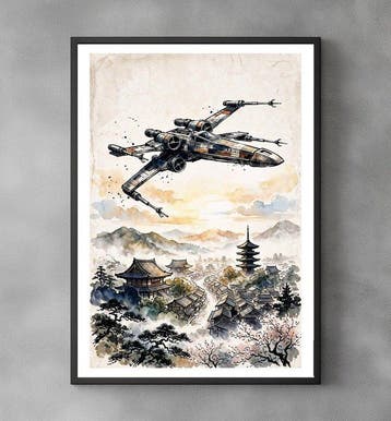 Sato Hageshi - Temple Skies – X-wing Star Wars - Pop Art -, Nieuw in verpakking