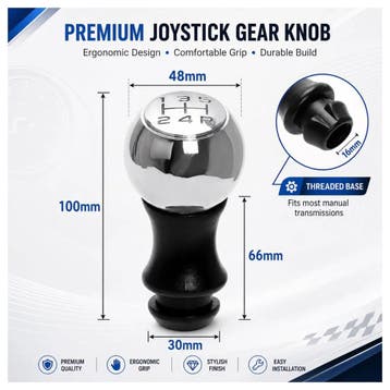 VJOLI pookknop 5 versnellingen zilver Peugeot/Citroën, Verzenden, Nieuw