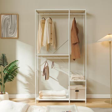 Open kledingkast Verdfjorg met 3 kledingroedes 3 planken 200, Verzenden, Nieuw