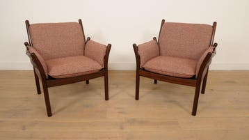 Set van 2 vintage fauteuils | Illum Wikkelsø voor Silkeborg, Ophalen of Verzenden, Nieuw